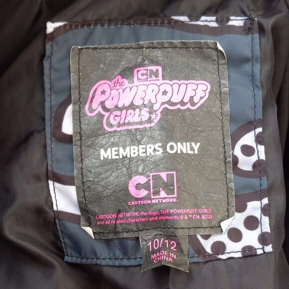 Members Only PowerPuff Girls Team Aewsome Jacket Sz 10-12 Windbreaker - Picture 12 of 15